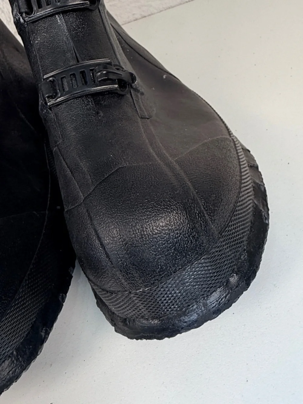 Servus Rubber Work Boots Mens 10 Black Waterproof Buckle Rain Boots